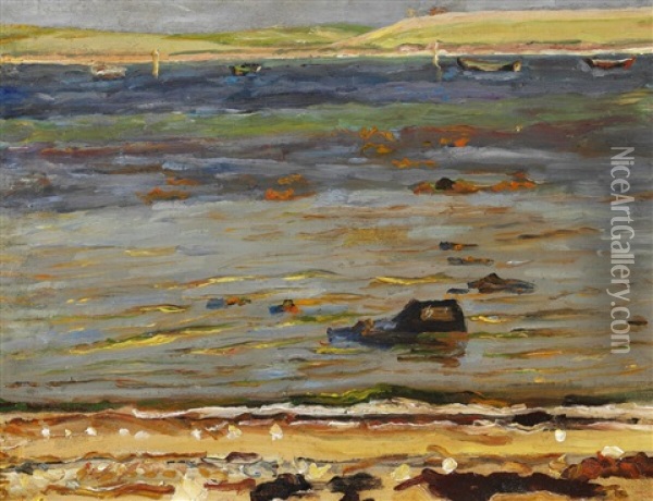 Coastal Scene From Korshavn In The South Funen Archipelago Oil Painting - Fritz Syberg