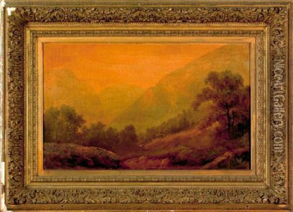 Mountain Landscape Oil Painting - George Gunther Hartwick