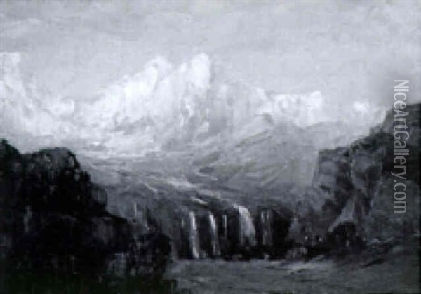 Gletscherlandschaft Oil Painting - Gustave Courbet