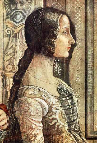 Birth of Mary (detail) 3 Oil Painting - Domenico Ghirlandaio