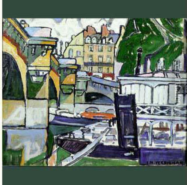 Paris, Le Pont Neuf Oil Painting - Louis-Mathieu Verdilhan