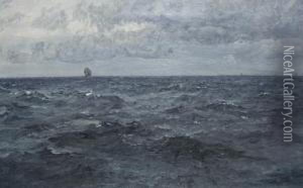 A Grey Day In The Channel Oil Painting - Henry Moore