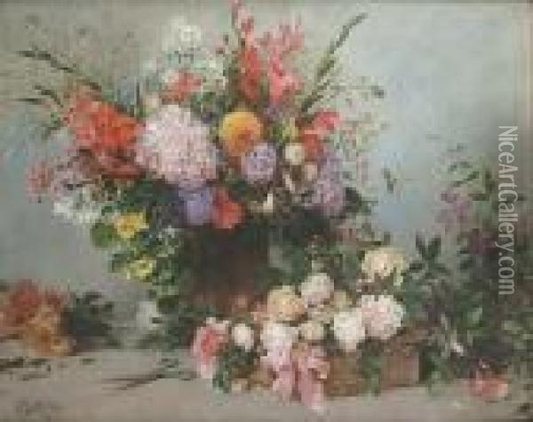 Bouquet D'ete Oil Painting - Paul Mathey