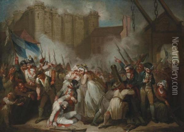 La Prise De La Bastille Oil Painting - Henry Singleton