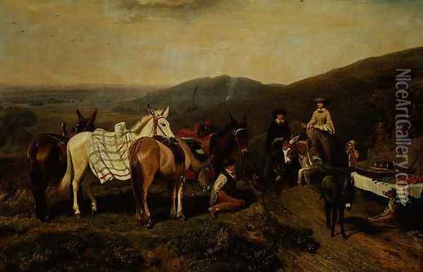 In the Malvern Hills Oil Painting - Friedrich Wilhelm Keyl
