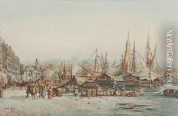 Le Port De Marseille Oil Painting - Emile Henry