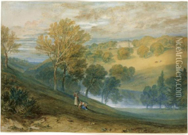 Gledhow Hall, Yorkshire Oil Painting - Joseph Mallord William Turner