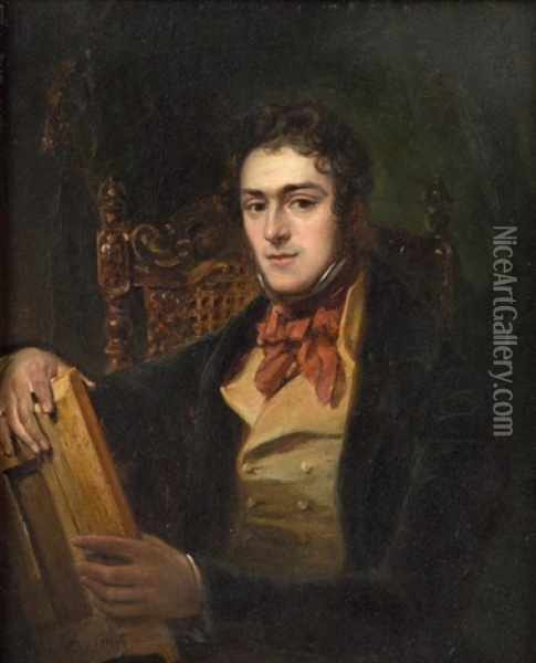 Portrait D'homme Oil Painting - Nicolas Pieneman