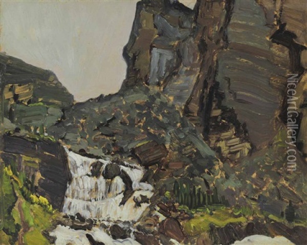 Mountain Stream Oil Painting - James Edward Hervey MacDonald