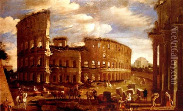 El Coliseo De Roma Oil Painting - Viviano Codazzi
