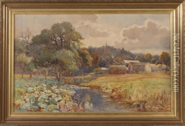 Landskap Oil Painting - Arthur Netherwood