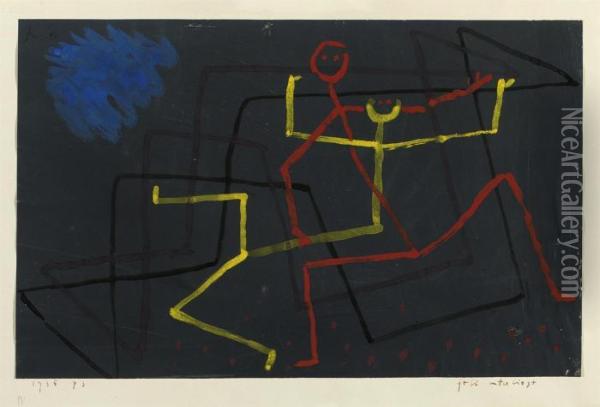 Gelb Unterliegt Oil Painting - Paul Klee