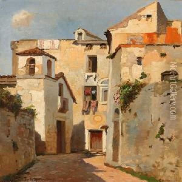 Summer Day In Italy Oil Painting - Fritz Staehr-Olsen
