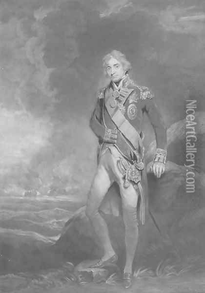 Rear-Admiral Sir Horatio Nelson, 1st Viscount Nelson Oil Painting - John Hoppner