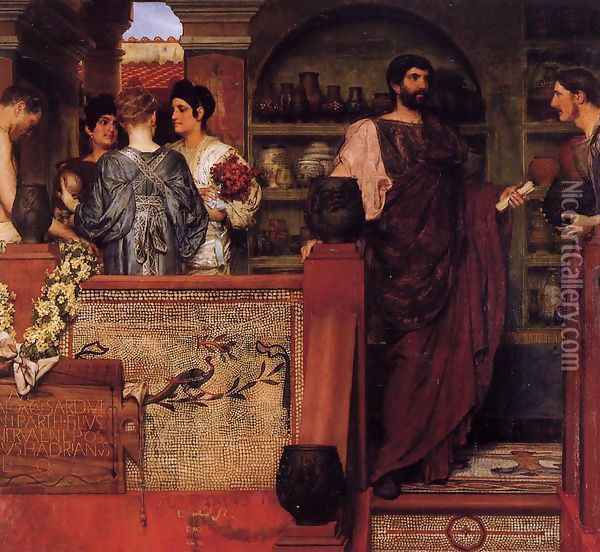 Hadrian Visiting a Romano-British Pottery Oil Painting - Sir Lawrence Alma-Tadema