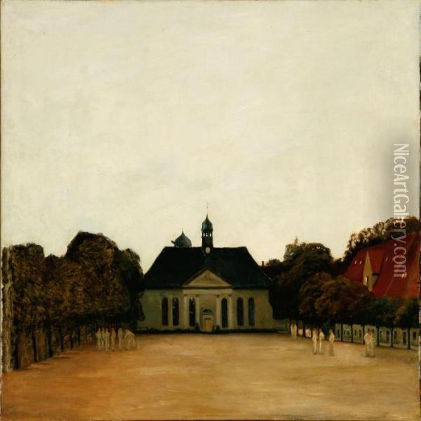 Kastels Kirken Oil Painting - Johan Gudmann Rohde