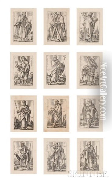The Twelve Apostles /a Suite Of Twelve Prints Oil Painting - Hans Sebald Beham