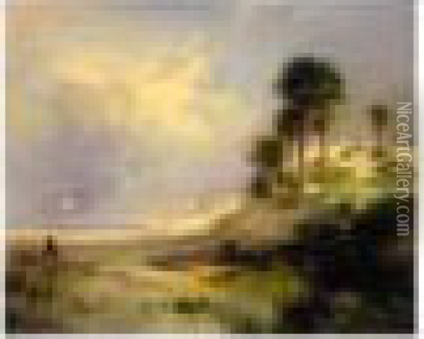 Fort St. George Island, Florida Oil Painting - Thomas Moran