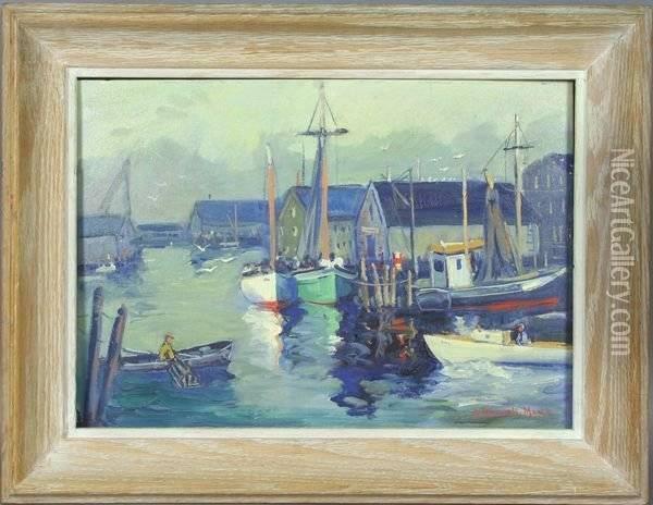 Mann, Boothbay, Maine, O/b Oil Painting - George Russell Gowans