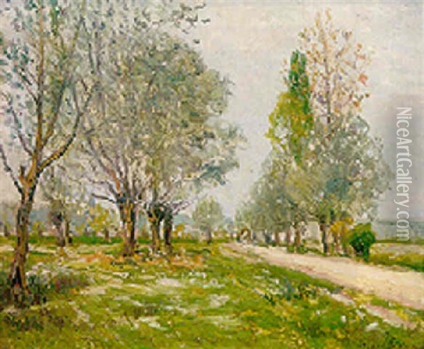 Le Chemin Des Saules, Lavardin Oil Painting - Maxime Maufra