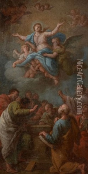 L'assomption De La Vierge Oil Painting - Etienne (le Romain) Parrocel