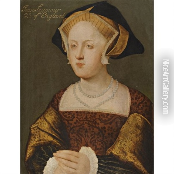 Portrait Of Lady Jane Seymour, Wife Of Henry Viii Oil Painting - Hans Holbein the Younger