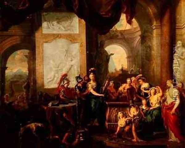 The Departure of Aeneas Oil Painting - Ottmar, the Younger Elliger