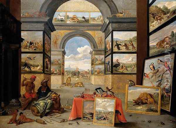 The Continent of Africa 1672 Oil Painting - Jan van Kessel
