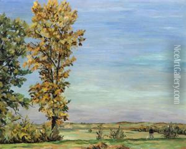 Pejzaz Jesienny, 1937 Oil Painting - Karl Svoboda