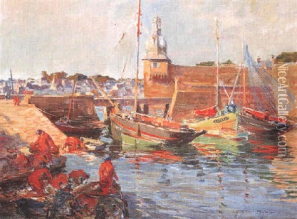 Le Port De Concarneau Oil Painting - Arthur Midy