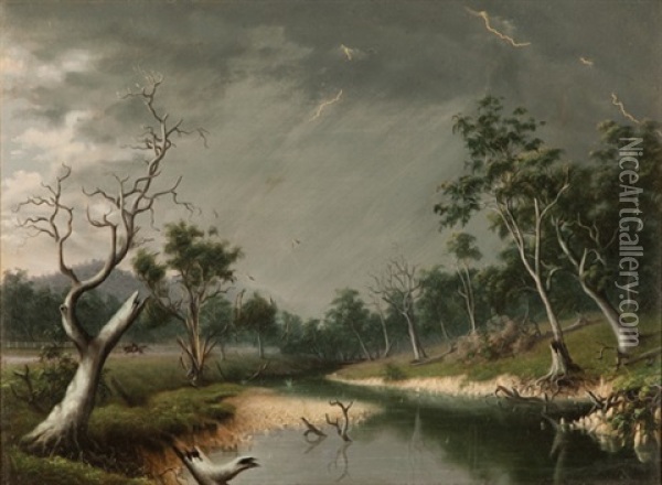 Running Before The Storm Oil Painting - Alfred William Eustace
