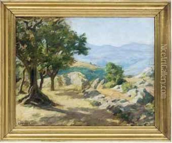 Anticoli Corrado, Italy Oil Painting - Gad Frederik Clement