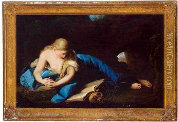 La Maddalena Penitente Oil Painting - Pompeo Gerolamo Batoni
