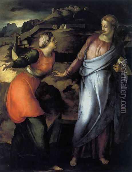 Noli Me Tangere 1530s Oil Painting - (Jacopo Carucci) Pontormo