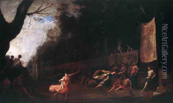 Atalanta and Hippomenes 1650-60 Oil Painting - Johann Heinrich Schonfeld