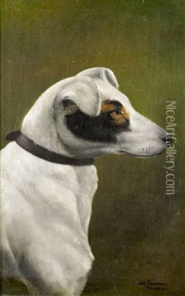 Bildnis Eines Terriers Oil Painting - Alfred Schoenian