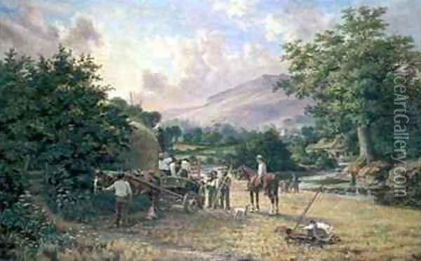 The Haymakers Oil Painting - C.H. Hart
