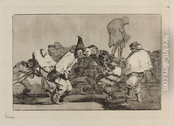 Alegrias Antruejo, Que Manana Seras Ceniza Oil Painting - Francisco De Goya y Lucientes