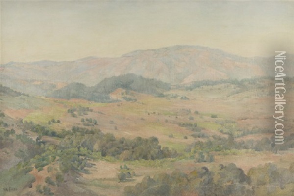 Land Of The Oaks Oil Painting - Charles Arthur Fries