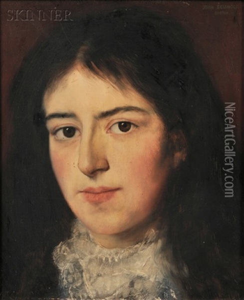 Portrait Head Of A Woman Oil Painting - Jean Paul Selinger