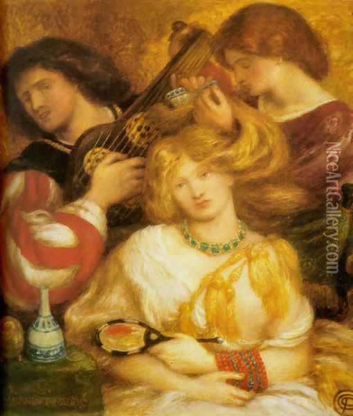 Morning Music Oil Painting - Dante Gabriel Rossetti