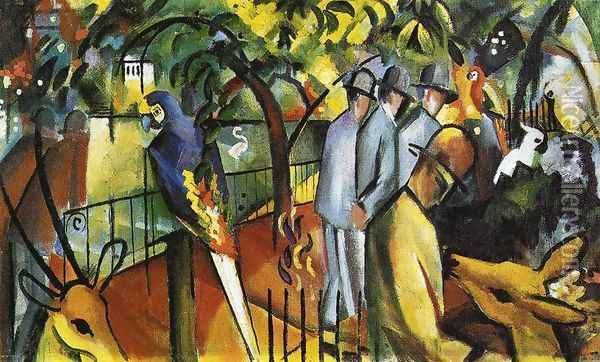 Zoological Garden I 1912 Oil Painting - August Macke