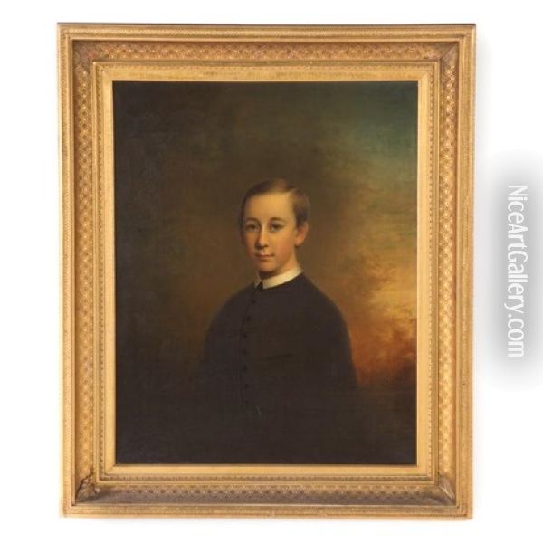 Portrait Of A Boy Oil Painting - Nelson Cook