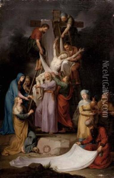 Die Abnahme Jesu Christi Vom Kreuz Oil Painting - Conrad Huber