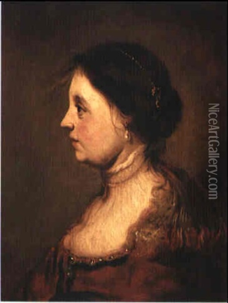 Profilportratt Av Kvinna Oil Painting - Jacob Adriaensz de Backer