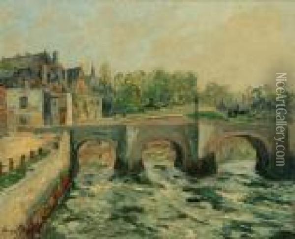 Le Pont-neuf, Saint-goustan, Auray Oil Painting - Maxime Maufra