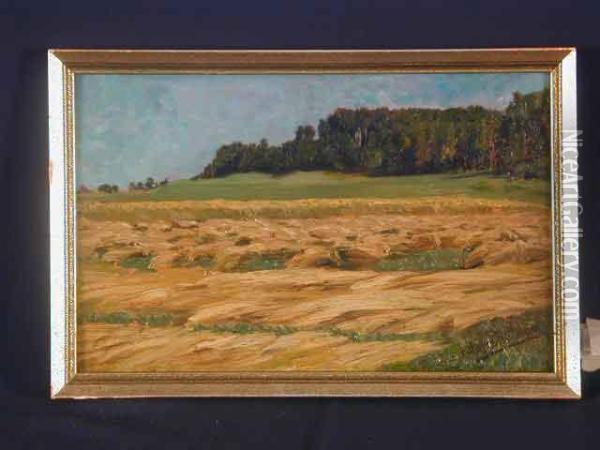 Landschaft Mit Weizenfeld Oil Painting - Richard Benno Adam