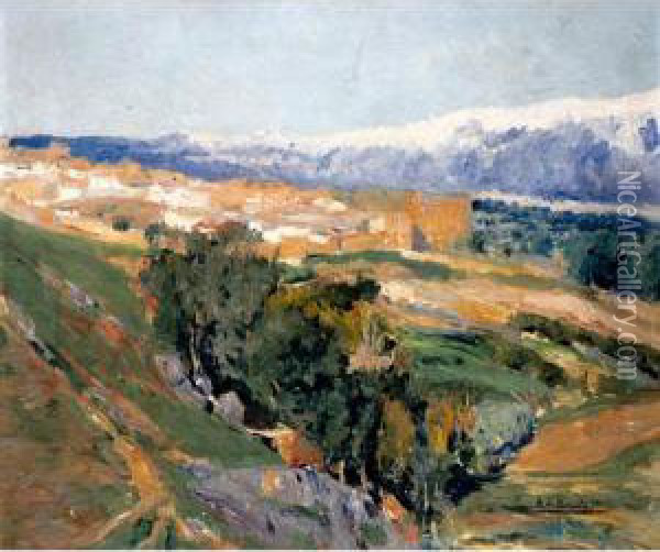 La Sierra De Guadarrama (the Guadarrama Mountains) Oil Painting - Aureliano de Beruete y Moret