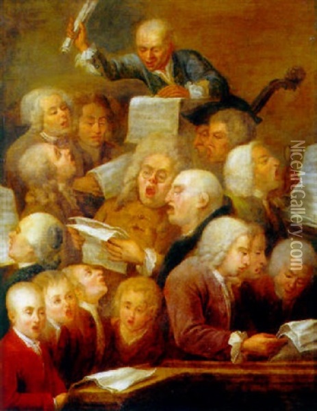 The Village Choir Oil Painting - William Hogarth