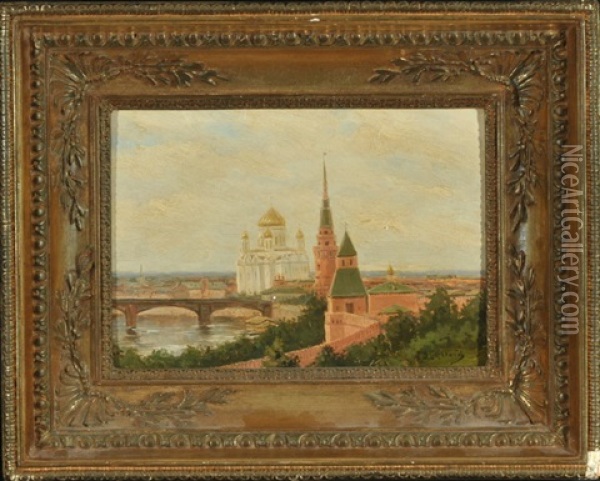 Blick Auf Moskau Oil Painting - Aleksei Petrovich Bogolyubov